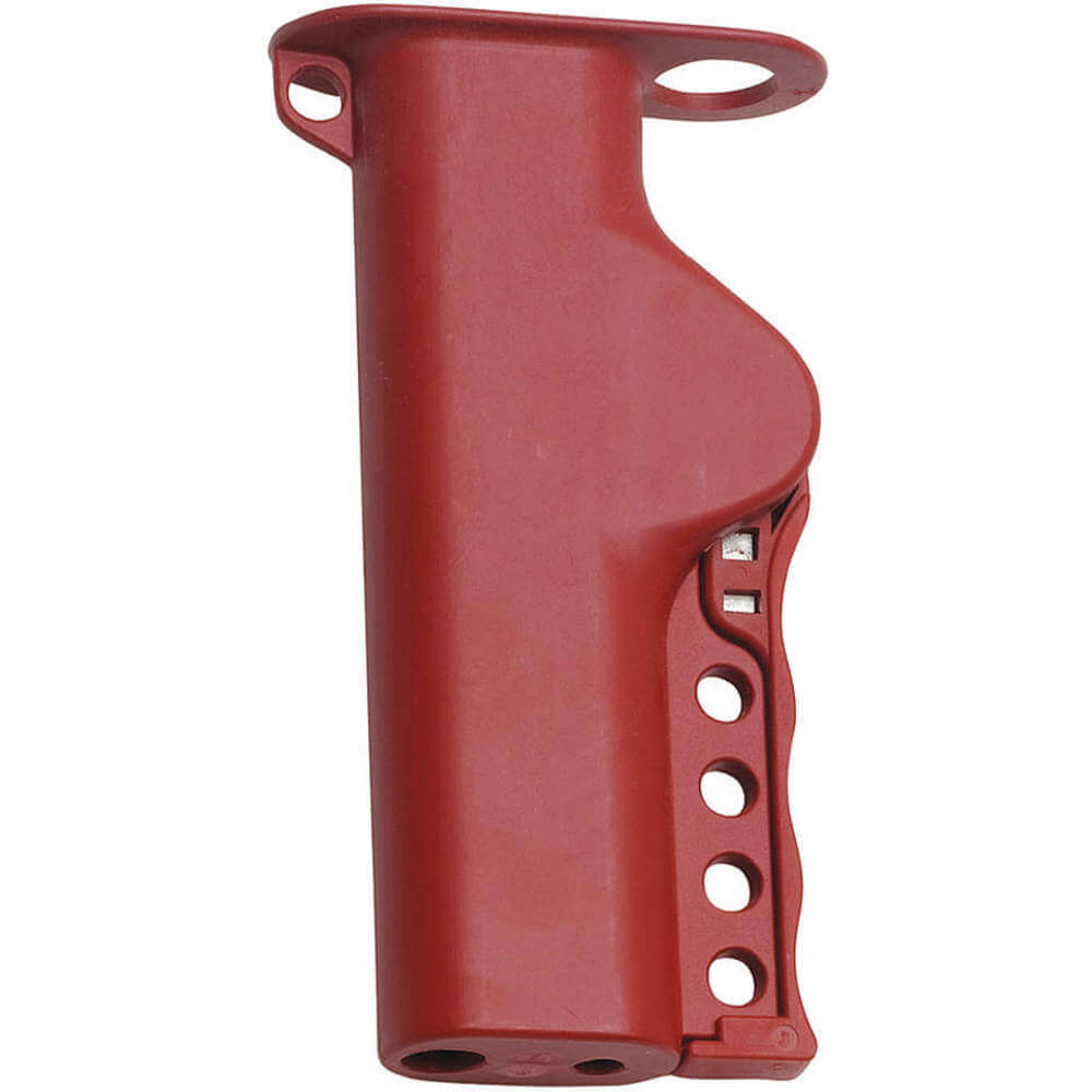 Cable Lockout Without Cable, Squeeze Handle, Red, Cable Not Included
