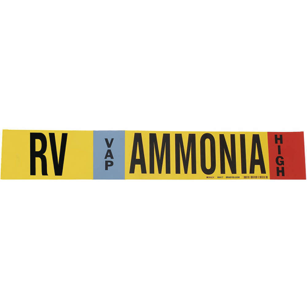 BRADY 90417 Ammonia Pipe Marker Rv 3 To 5in | AF4EFQ 8TNV0