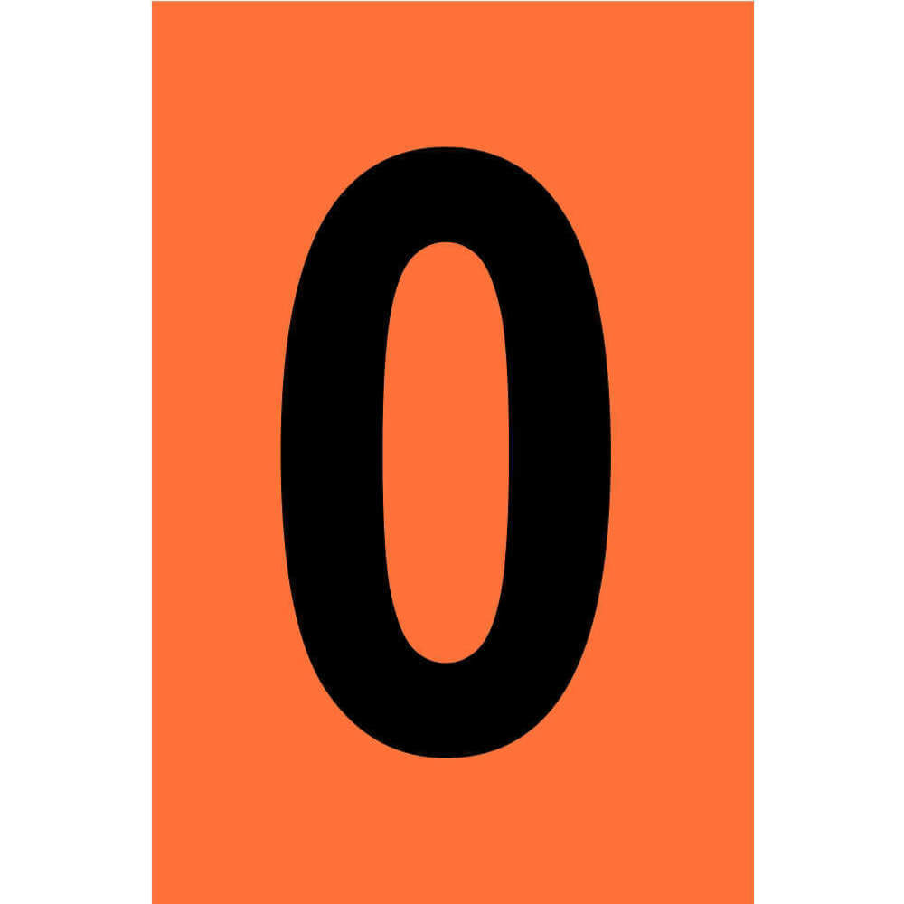 BRADY 5910-0 Reflective Numbers And Letters 0 - Pack Of 25 | AA6TKN 14V842