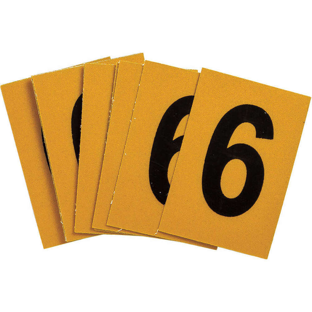 BRADY 5920-6 Number Label 6 1-1/2 Inch Height x 1 Inch Width PK25 | AH3KAX 32MJ31