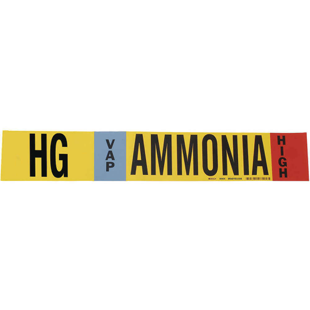 BRADY 59923 Ammonia Pipe Marker Hg 8 Inch And Above | AF3RWV 8CN83