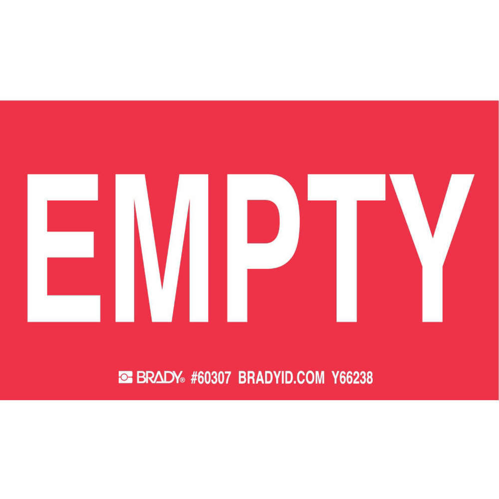 Gas Cylinder Label, Paper, 3 x 5 Inch Sign Size, Not Retroreflective, 0.004 Inch Thick