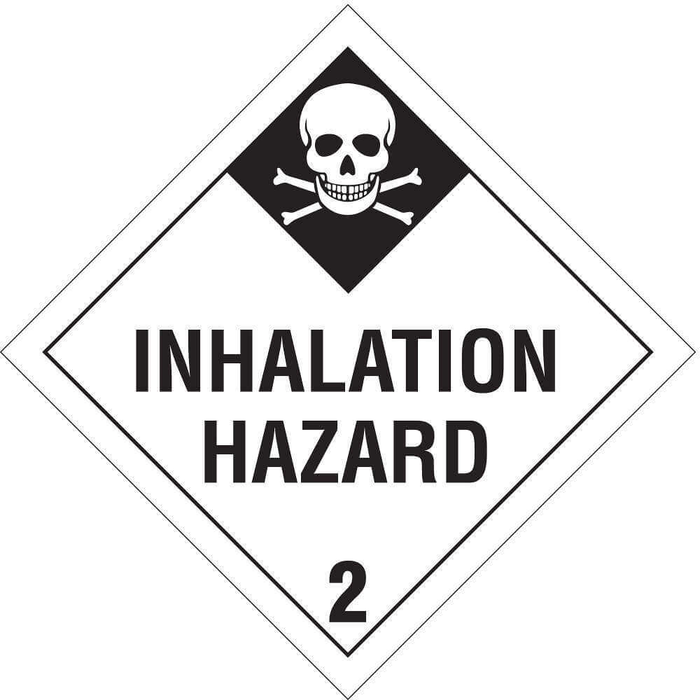 BRADY 63439 Vehicle Placard Inhalation Hazard | AE9WYG 6N995