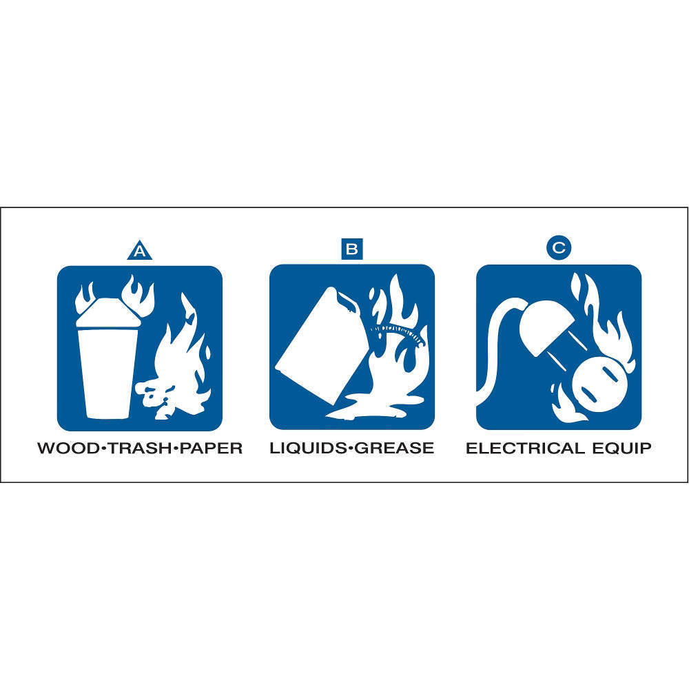 BRADY 76302 Fire Extinguisher Label 2 Inch Height x 5 Inch Width Tape | AG9KDB 20RZ52