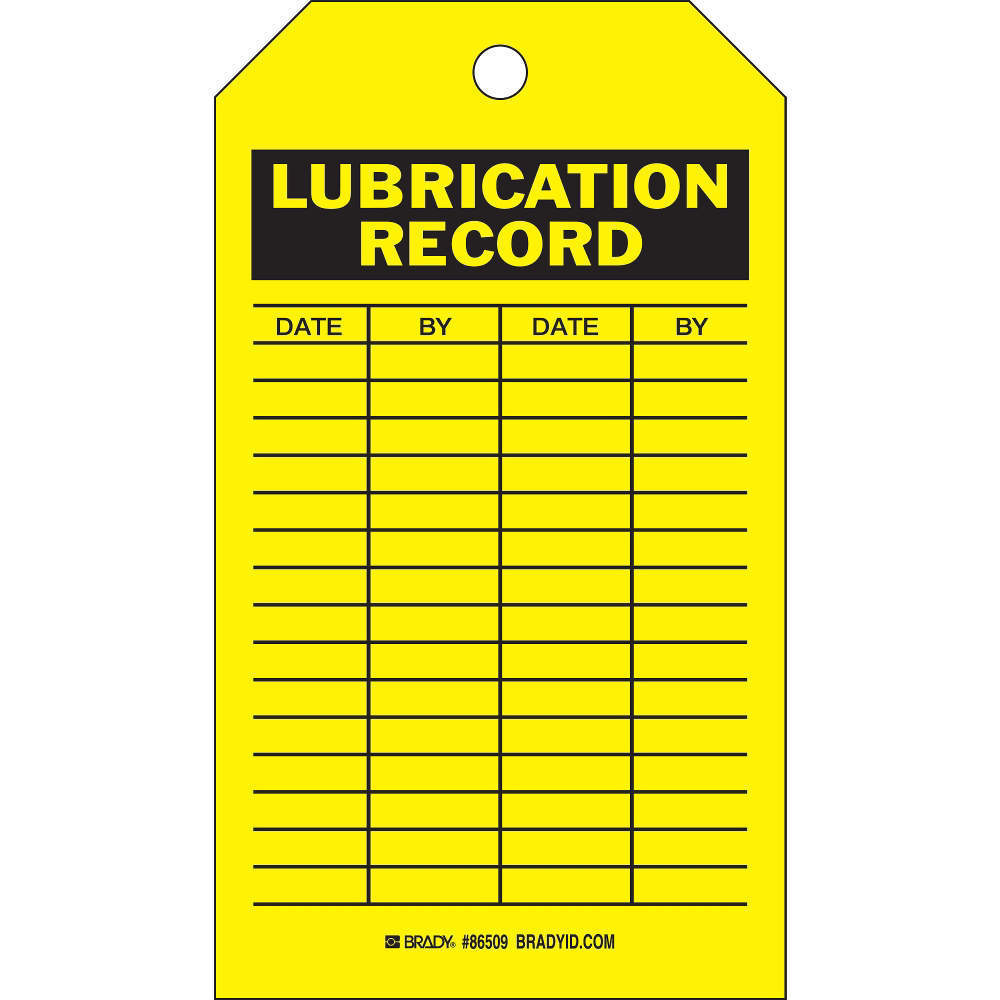 BRADY 86509 Inspection Tag 7 Inch Height x 4 Inch Width HD Poly. PK10 | AG9KUJ 20TH07