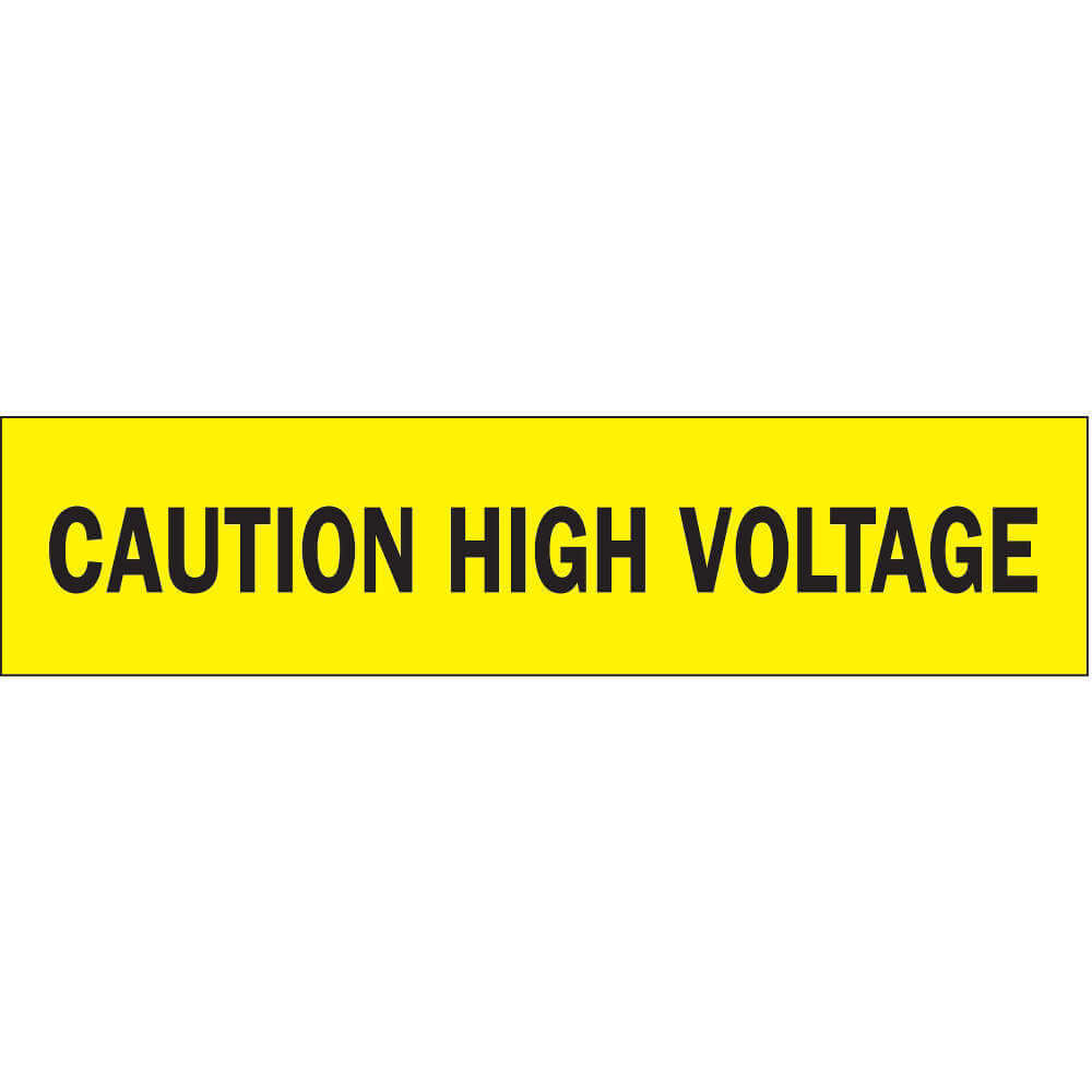 BRADY 91220 Barricade Tape Caution High Voltage 3 Inch Width | AH6DNF 35XM25