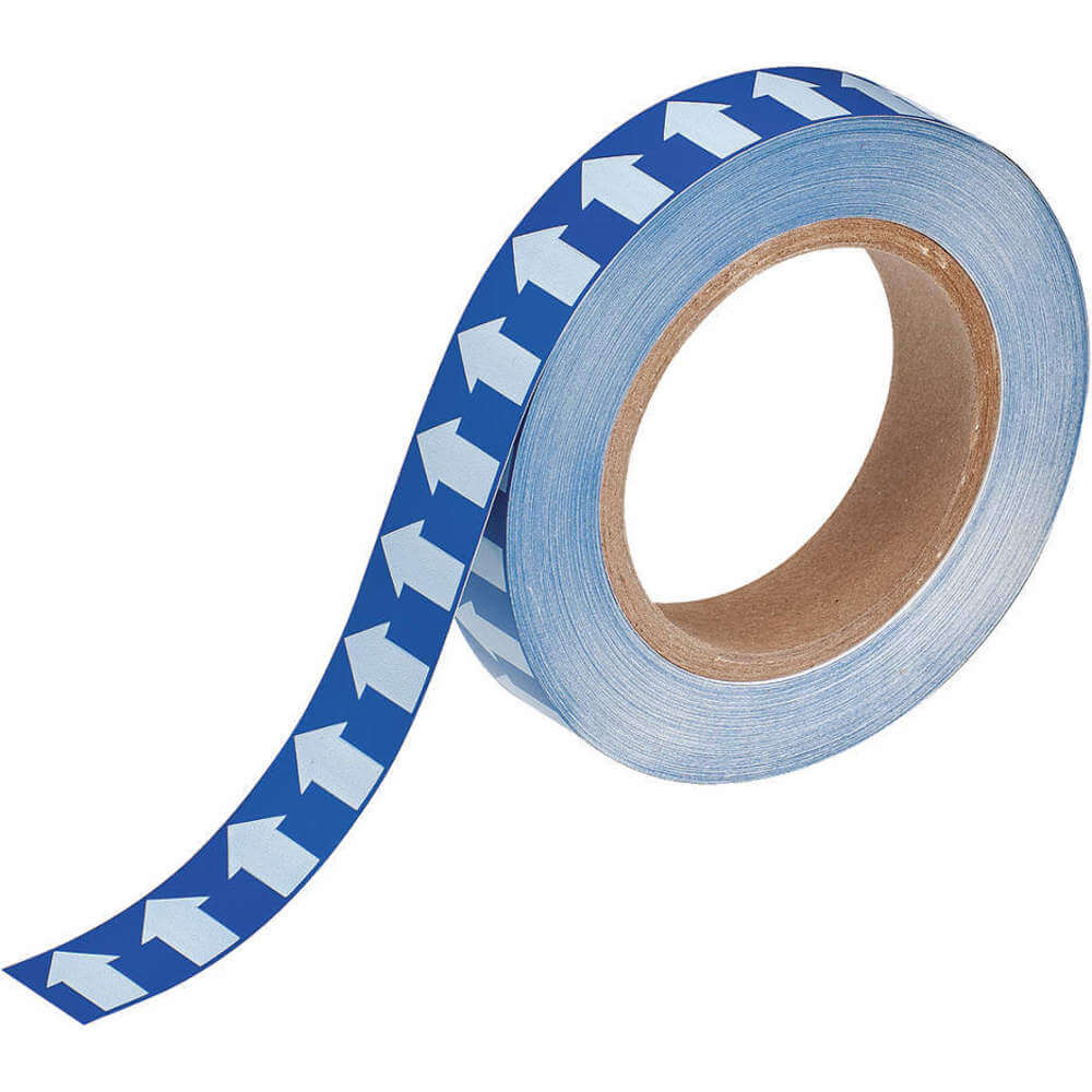BRADY 91427 Arrow Tape White/blue 1 Inch Width | AE9TFX 6M871