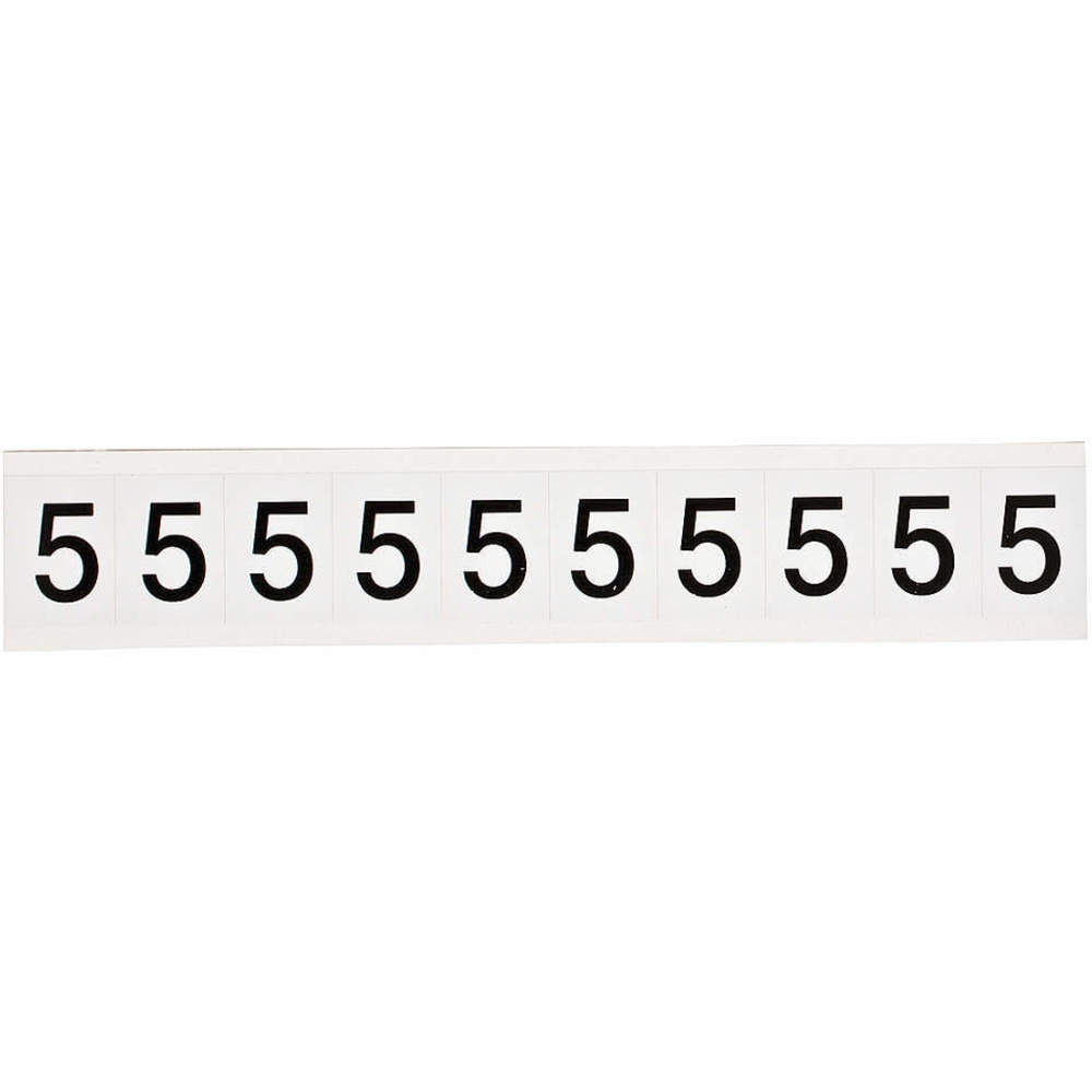 BRADY 9713-5 Number Label 1 Inch Height Character Vinyl | AG9KQU 20TD34
