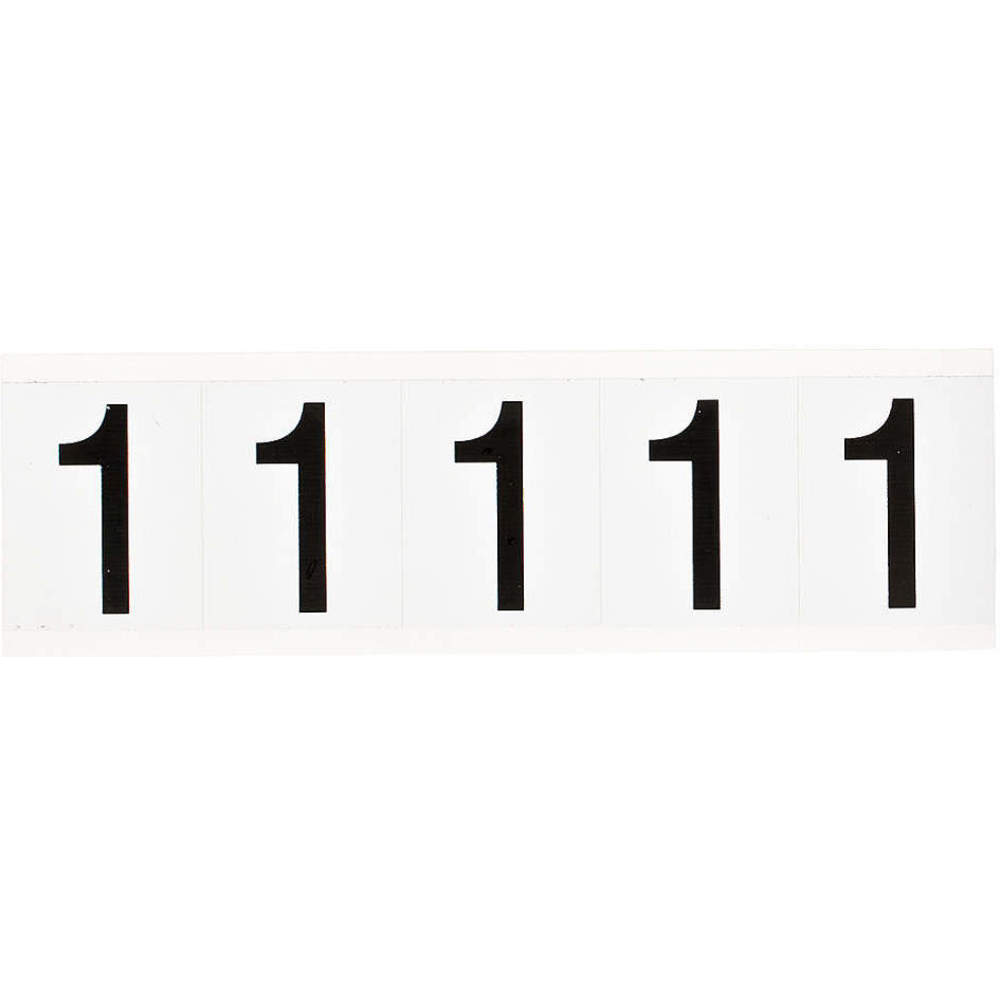 BRADY 9714-1 Number Label Character 1 1-15/16 Inch Height | AG9KRA 20TD40