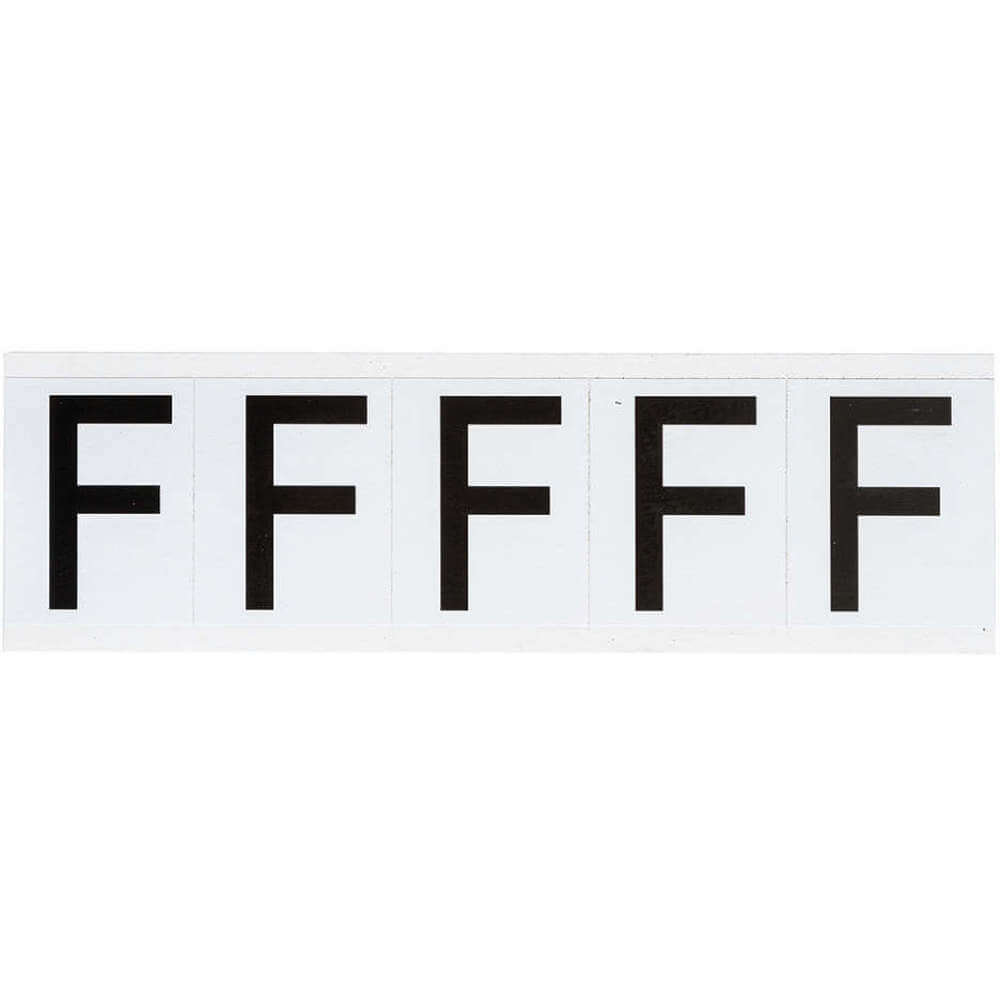 BRADY 9714-F Letter Label F 2-1/4 Inch Height x 1-13/16 Inch Width Vinyl | AH3JVF 32MG93