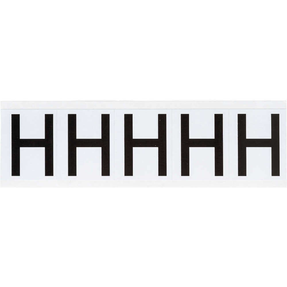 BRADY 9714-H Letter Label H 2-1/4 Inch Height x 1-13/16 Inch Width Vinyl | AH3JVH 32MG95