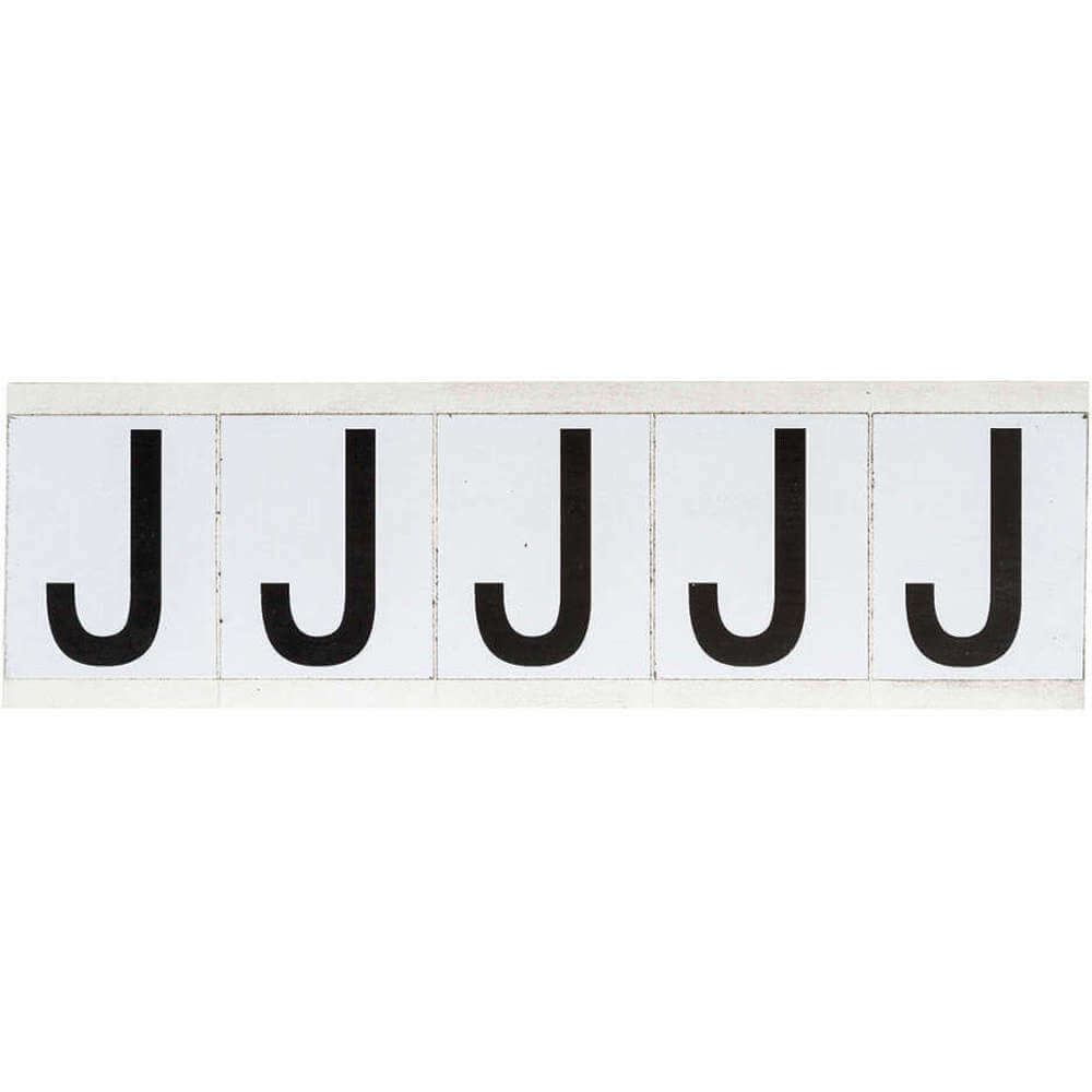 BRADY 9714-J Letter Label J 2-1/4 Inch Height x 1-13/16 Inch Width Vinyl | AH3JVK 32MG97