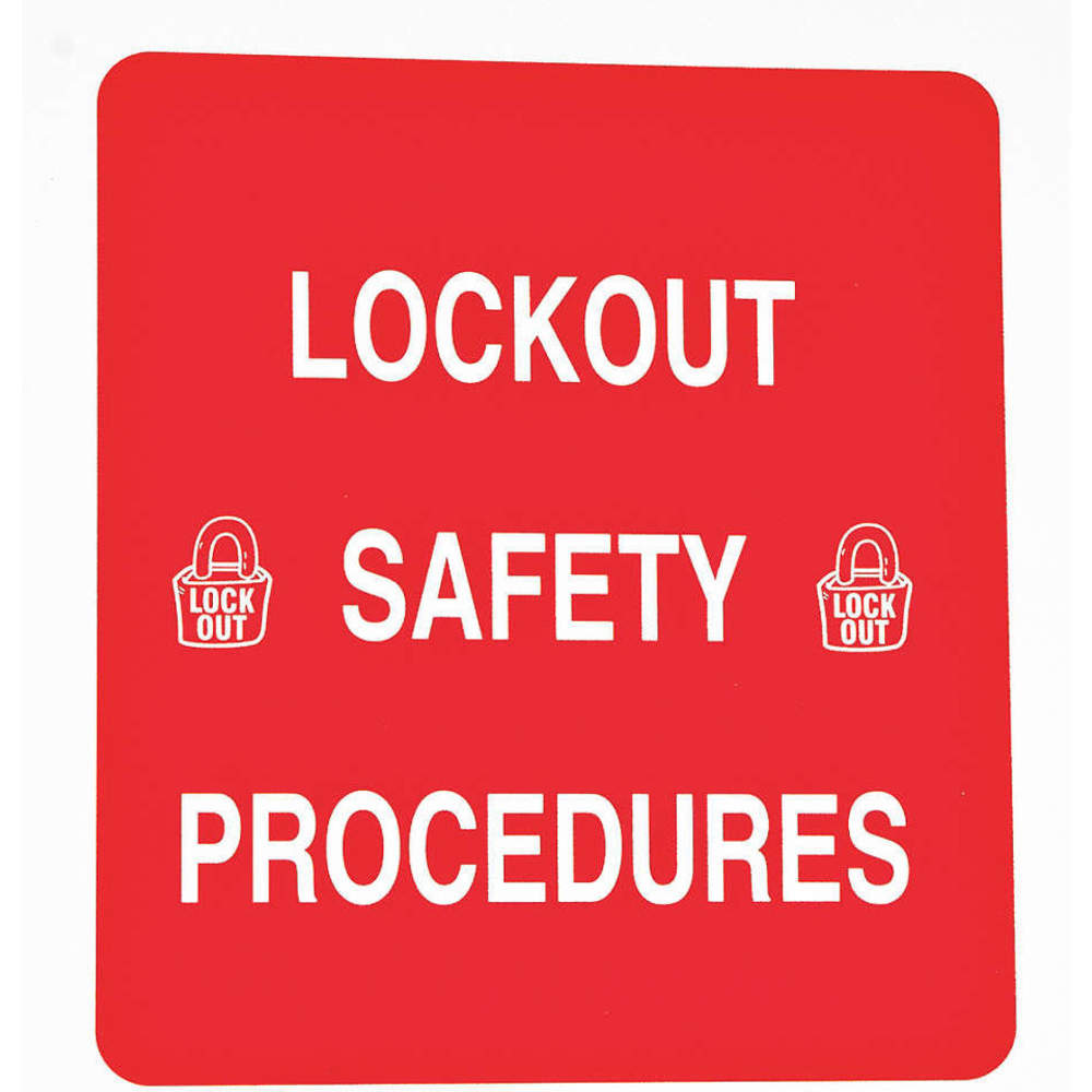 Lockout Procedure Binder, 20 x 4 1/2 Inch, 14 Inch, Red/White, Binder
