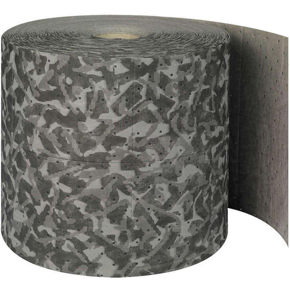 Absorbent Roll, 26 gal, 7 1/2 Inch x 12 Inch Perforated Size, Gray Camouflage