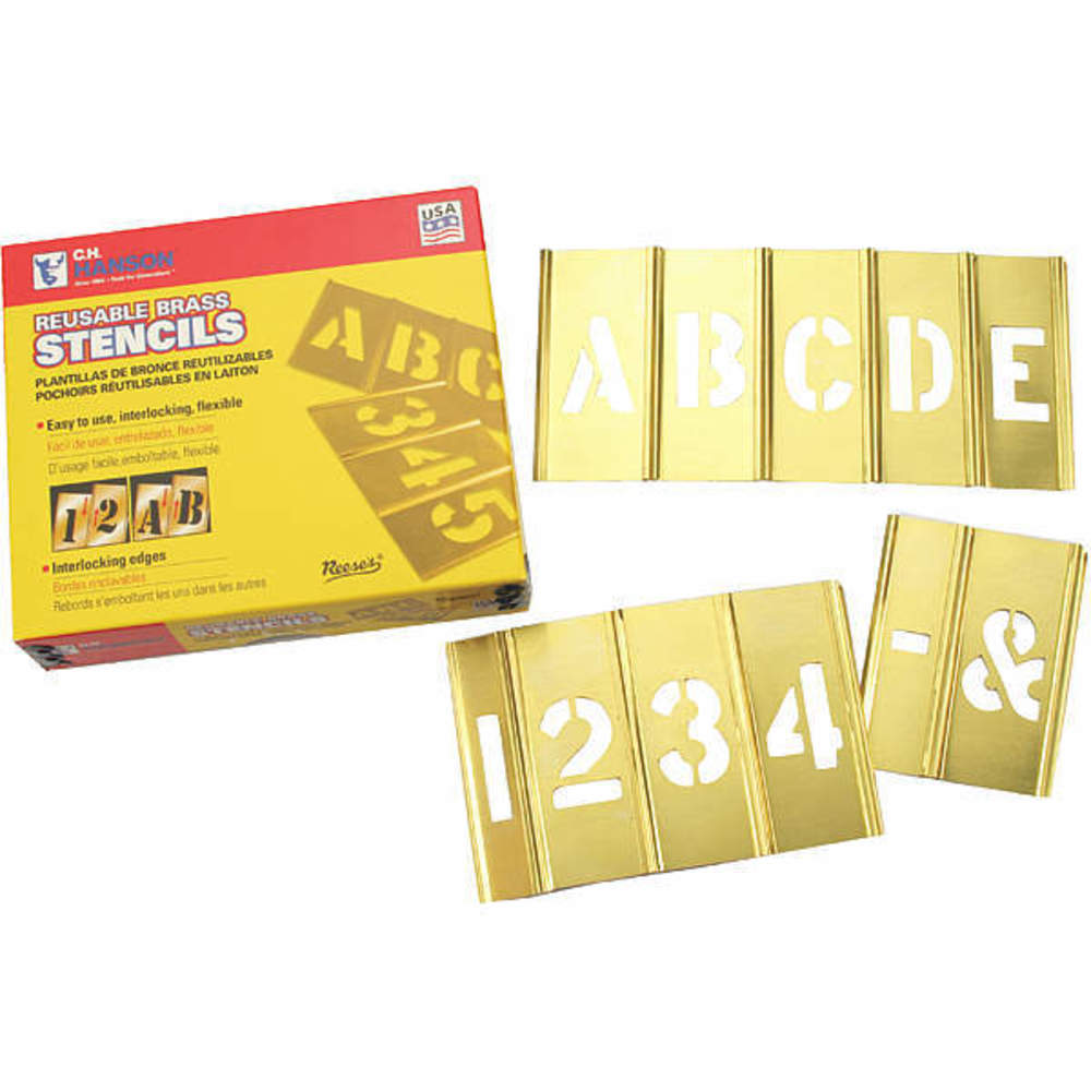 CH HANSON 10072 Stencil, 4-1/2 Inch Size, Brass | AH7JPR 36UV39