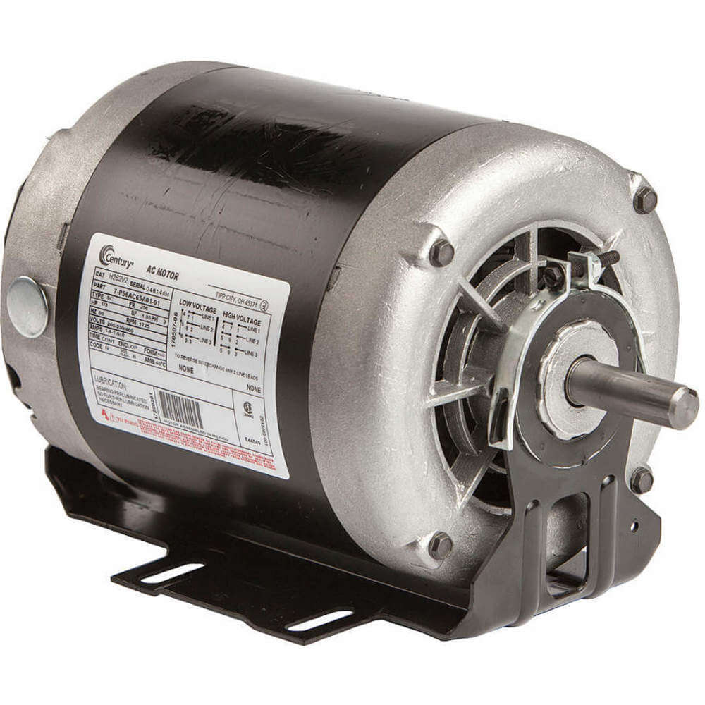 CENTURY H262V2 Motor 3 Phase 1/3hp 1725 200-230/460 Eff 65.8 | AA2HEU 10K091