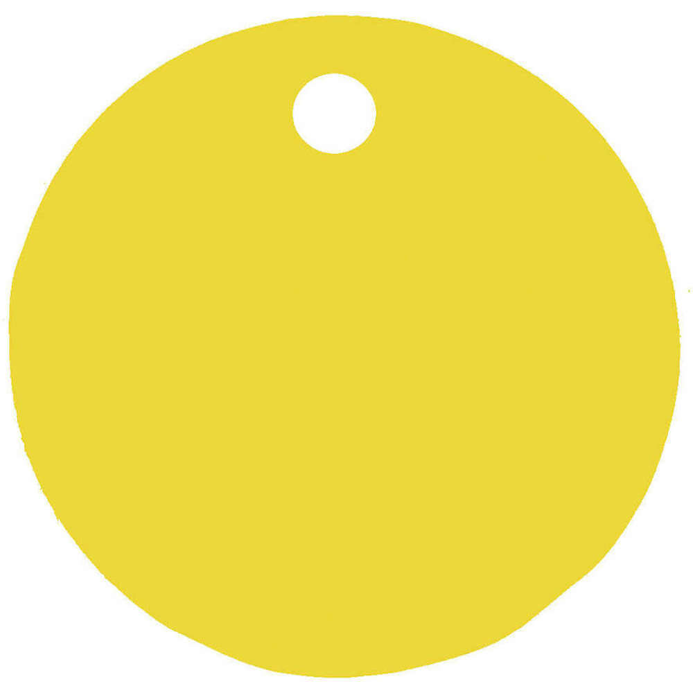 CH HANSON 43081 Blank Tag, Round, Yellow, 1 Inch Dia., 5 Pk | AF6WUQ 20LT31