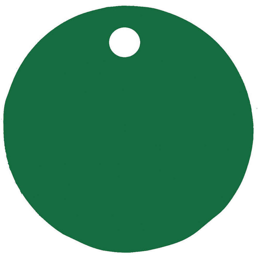 CH HANSON 43082 Blank Tag, Round, Green, 1 Inch Dia., 5 Pk | AF6WUR 20LT32
