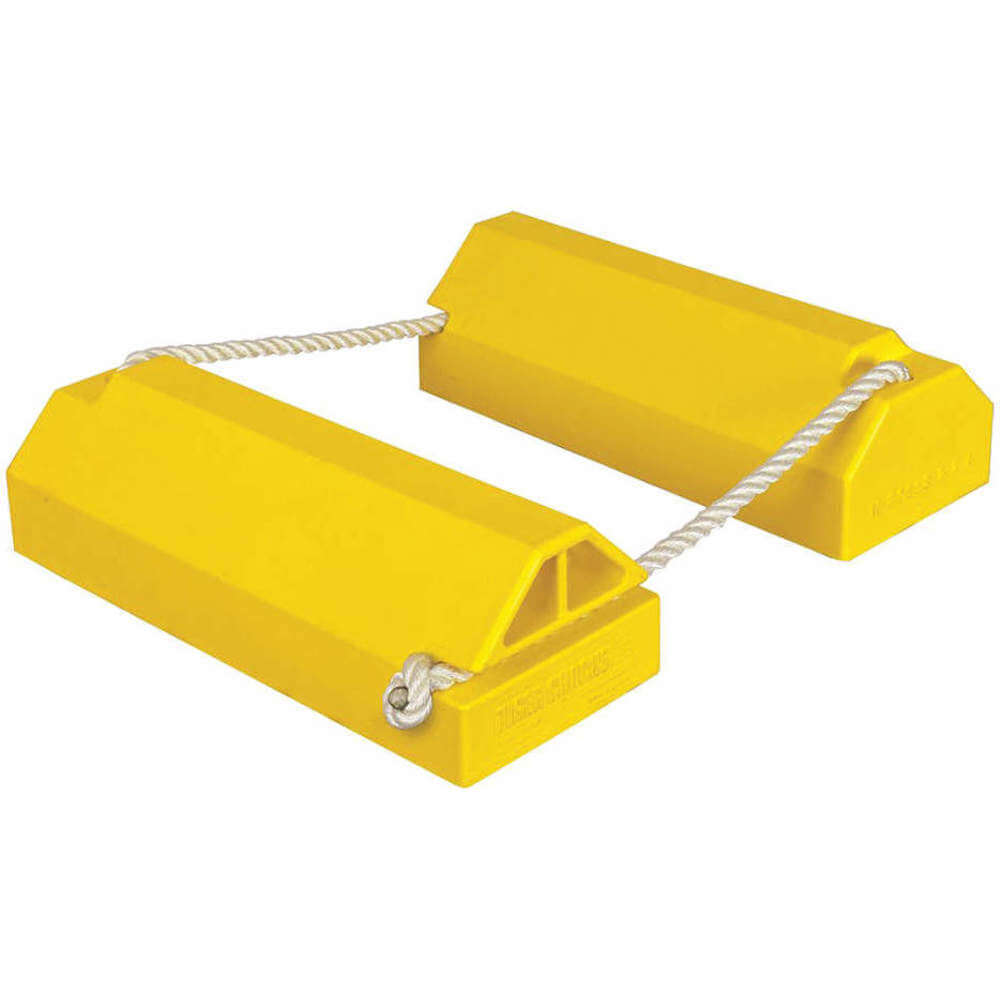 CHECKERS AC6820-LR-RP Airplane Chock 6-1/4 Inch Urethane Yellow | AE4WGX 5NHT1