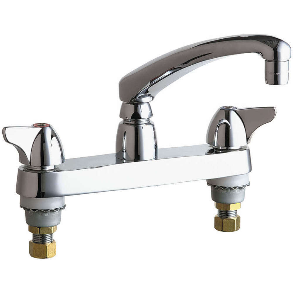 CHICAGO FAUCETS 1100-XKABCP Kitchen Faucet 2.2 Gpm 8 Inch Spout | AB8RTJ 26Y242