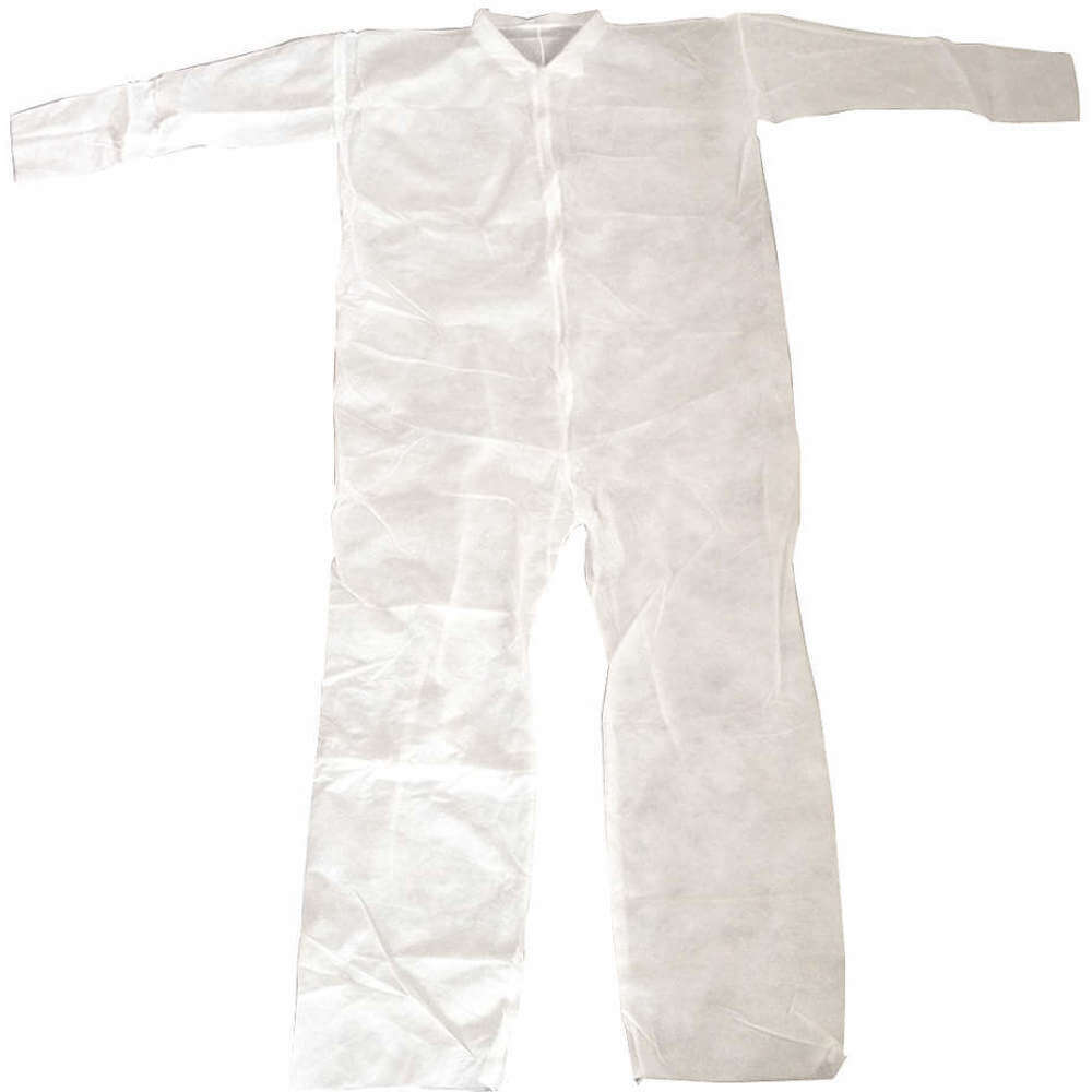 CONDOR 26W752 Collared Polypropylene White L - Pack Of 25 | AB8QFK