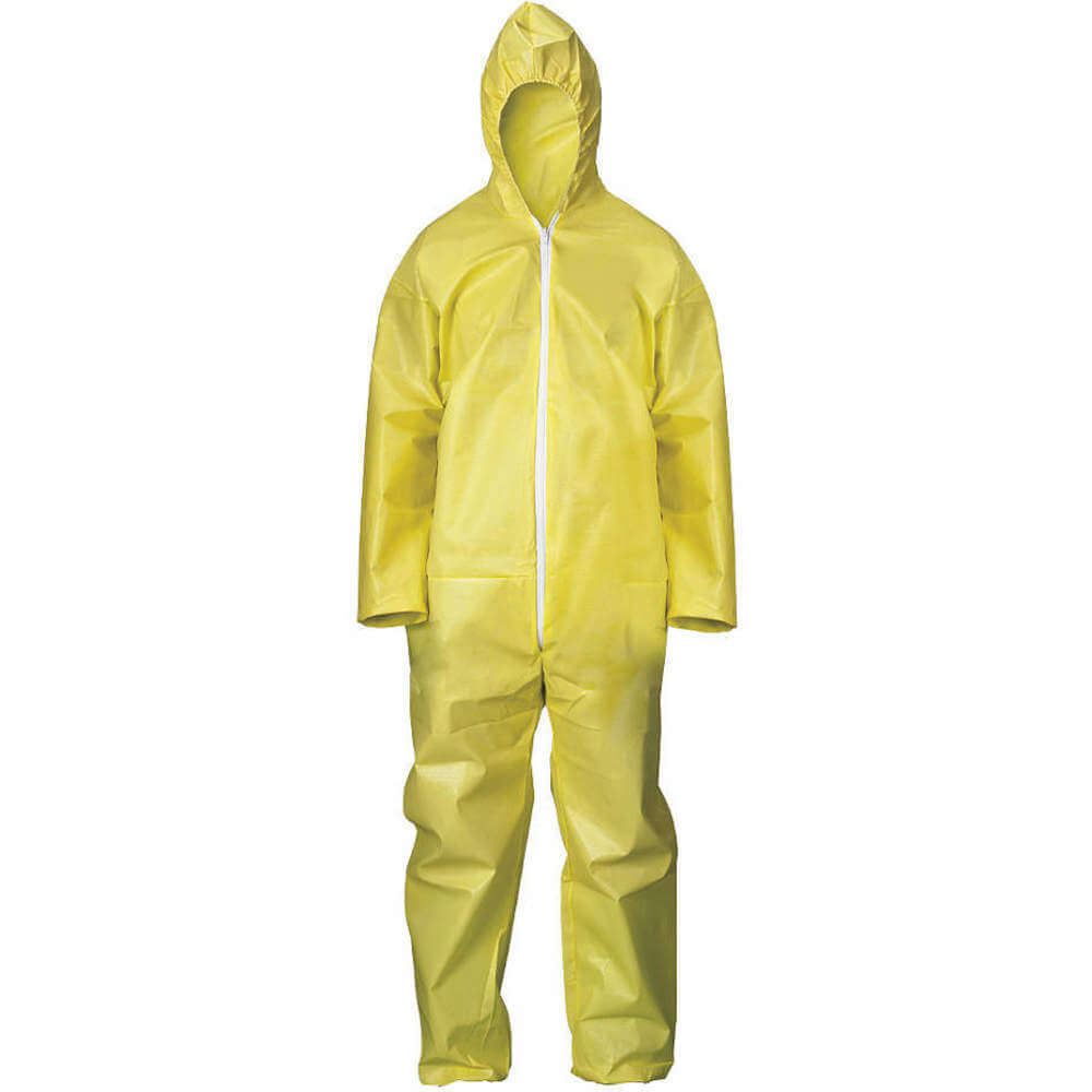 CONDOR 30LV21 Hooded Coverall Yellow M PK12 | AH2WYF