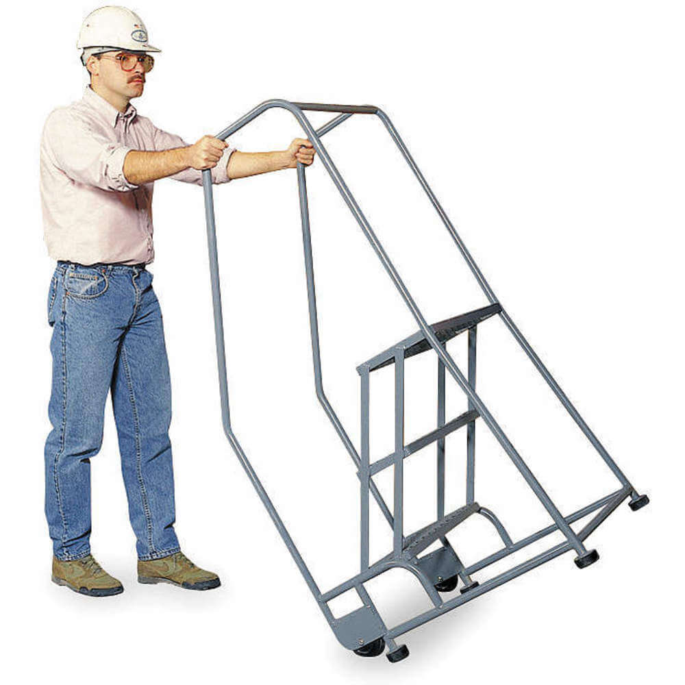 COTTERMAN 2TR18A1E10B8C1P6 Rolling Ladder Welded Handrail Platform 20 Inch Height | AB6CJA 20Z343