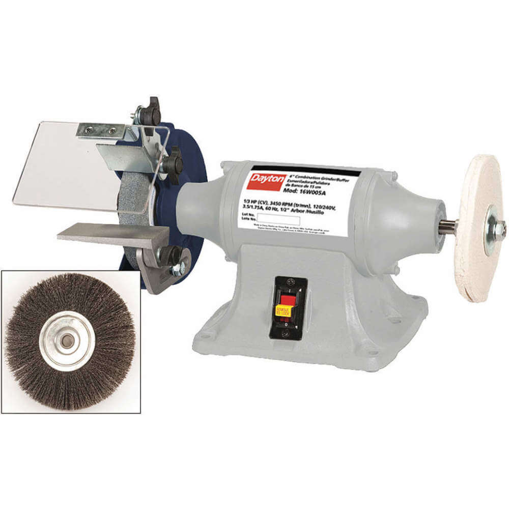 DAYTON 16W005 Bench Grinder/buffer 6 In | AA7ZLT