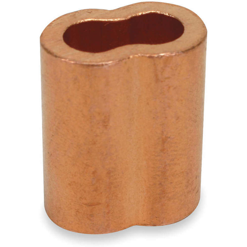 DAYTON 1DLE4 Wire Rope Sleeve 1/16 Inch Copper - Pack Of 25 | AA9JTX