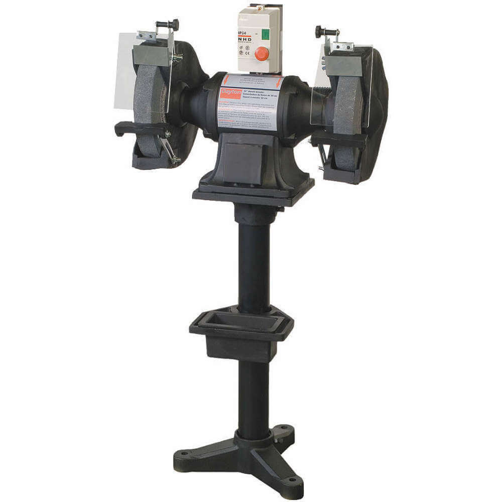 DAYTON 1FYX2 Bench Grinder W/ Dust Management, Single Speed, 12 Inch Wheel | AA9VBT