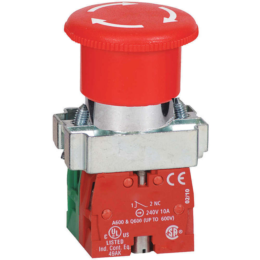 E-stop Push Button Non-illuminated 22mm 1no/1nc