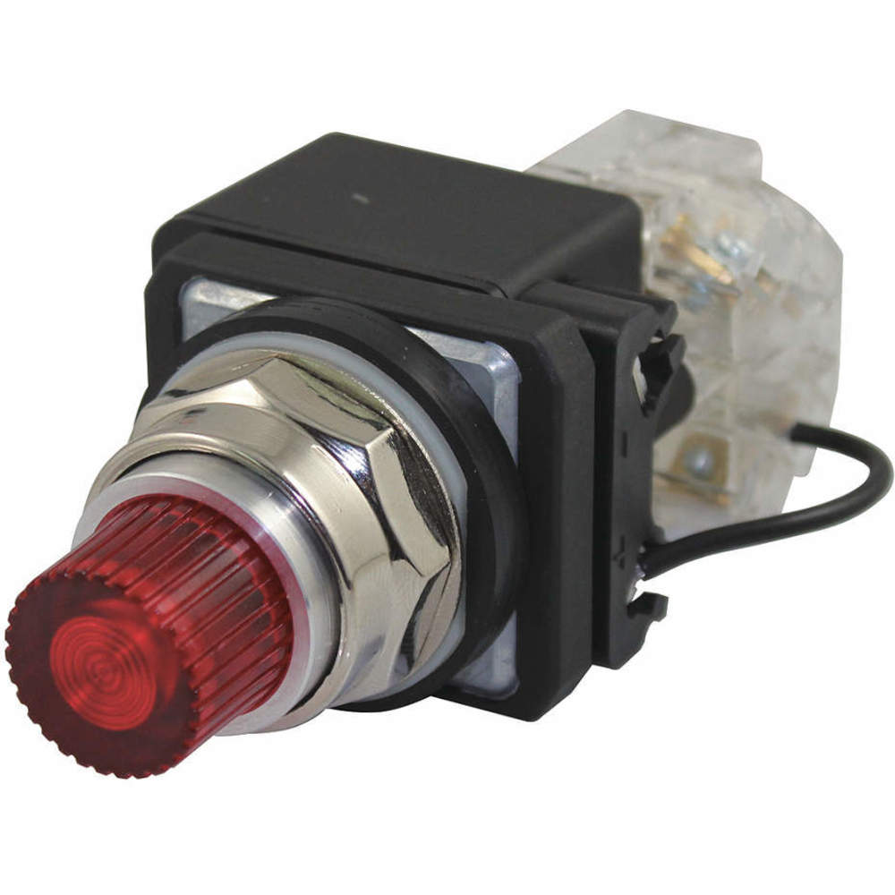 DAYTON 30G407 Pilot Light Led 24vac/dc 30mm Chrome Red | AC4NVQ