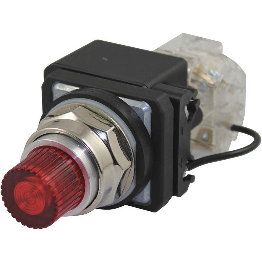 DAYTON 30G417 Pilot Light Led 120vac 30mm Chrome Red | AC4NWB