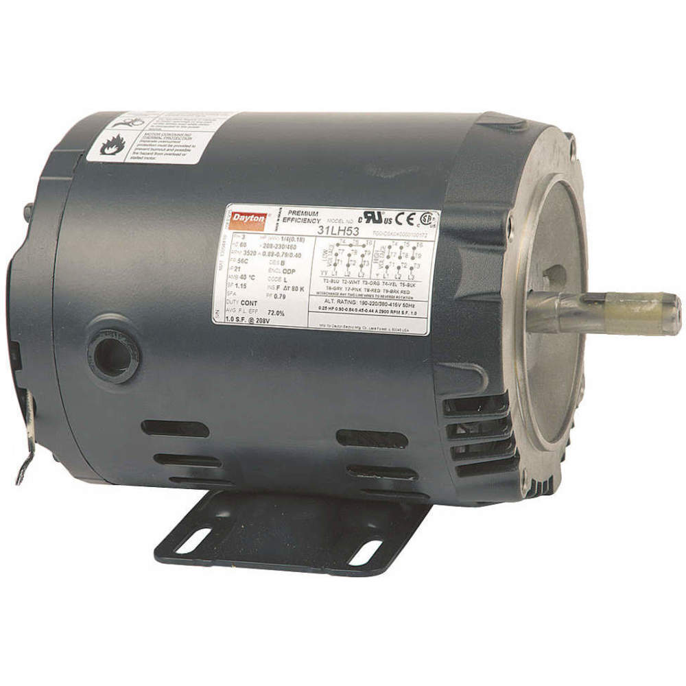 3-phase 1/2 Hp 3490 208-230/460 73.4