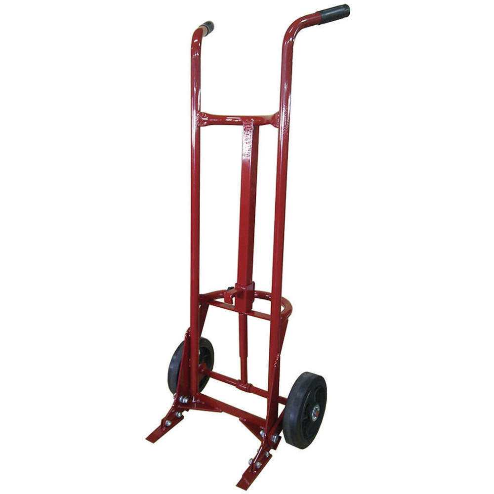 DAYTON 34D646 Drum Truck 55 Gallon Steel Red 59-1/2 Inch Height | AC6LEG