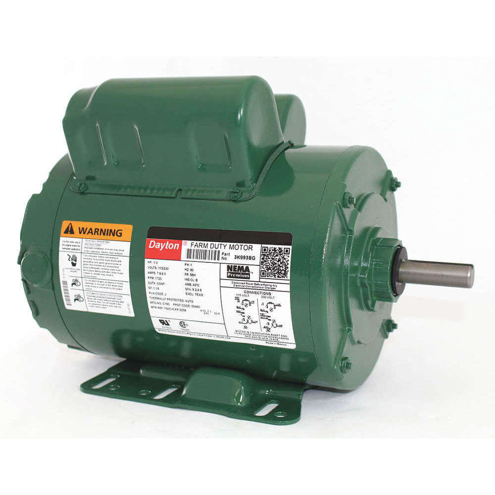 DAYTON 3K993 Farm Duty Motor CS-CR TEAO 1hp 1725rpm | AH9JYZ