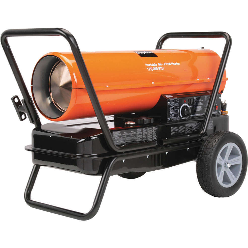 Dayton 3VE50 | Oil Fired Torpedo Heater 125000 BtuH | Raptor