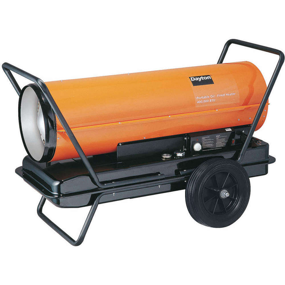 Dayton 3VE53 | Oil Fired Torpedo Heater, 400000 BtuH | Raptor