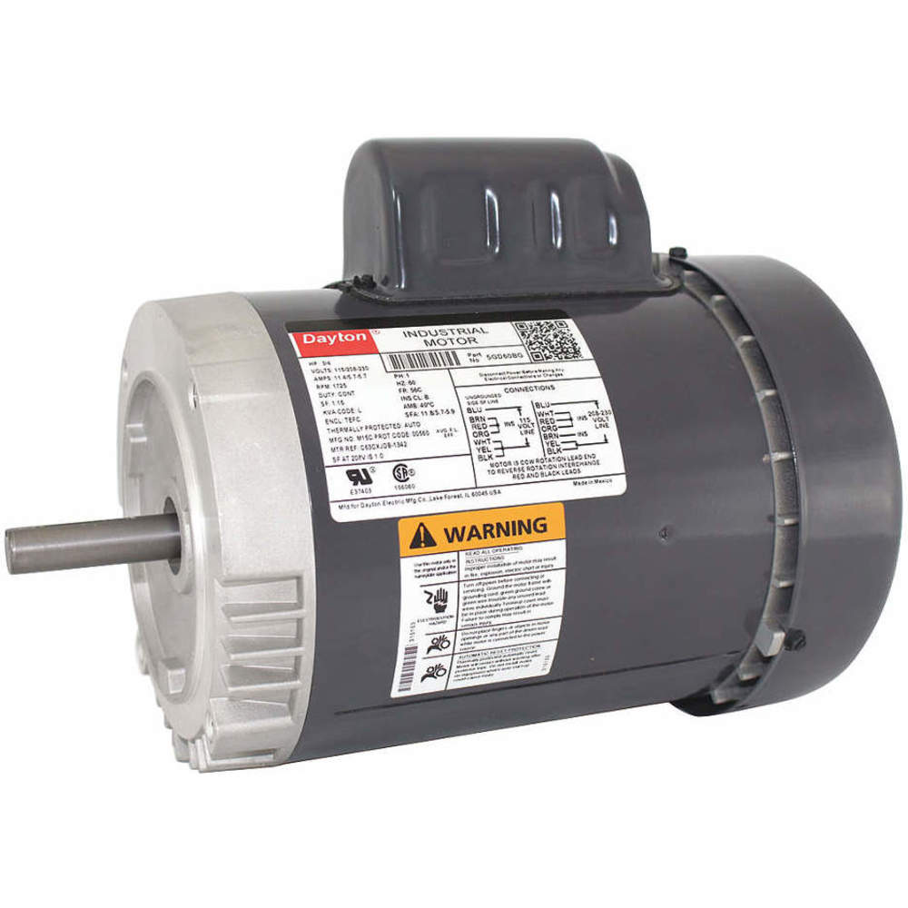 DAYTON 5GD60 Gp Motor Carbon Steel Tefc 3/4 Hp 1725 Rpm 56c | AE3VCQ
