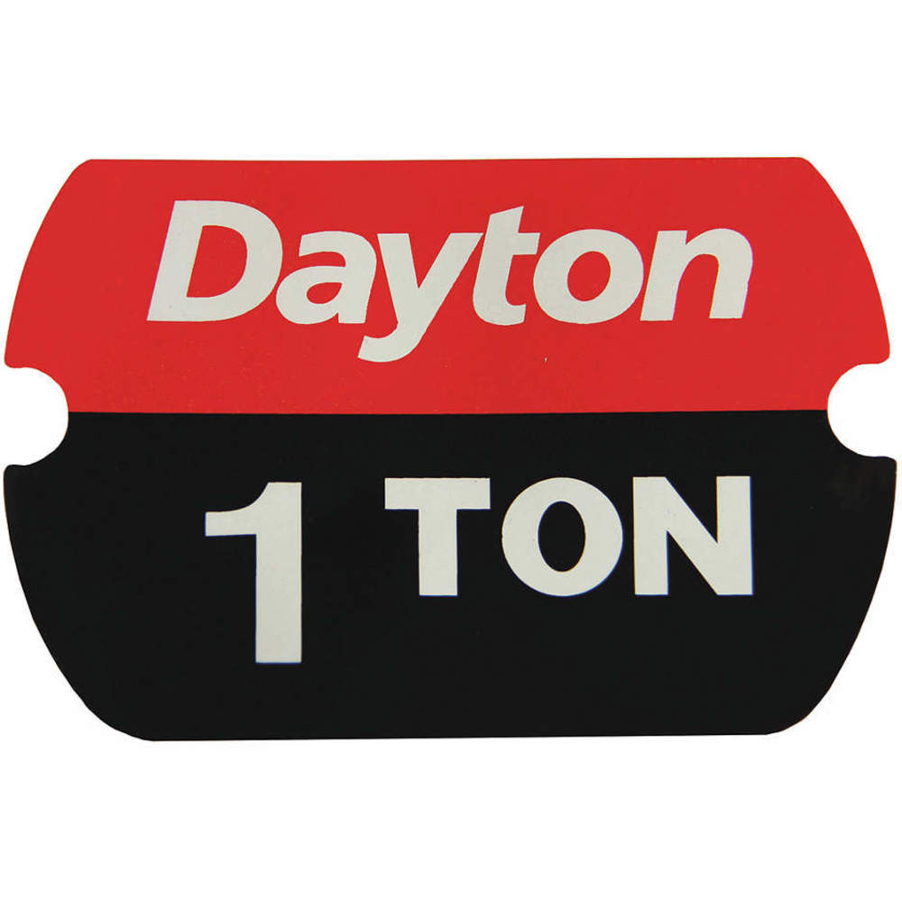 DAYTON MH29XL8904G Label Rated Load 1 Ton | AG9HBN 20JF72
