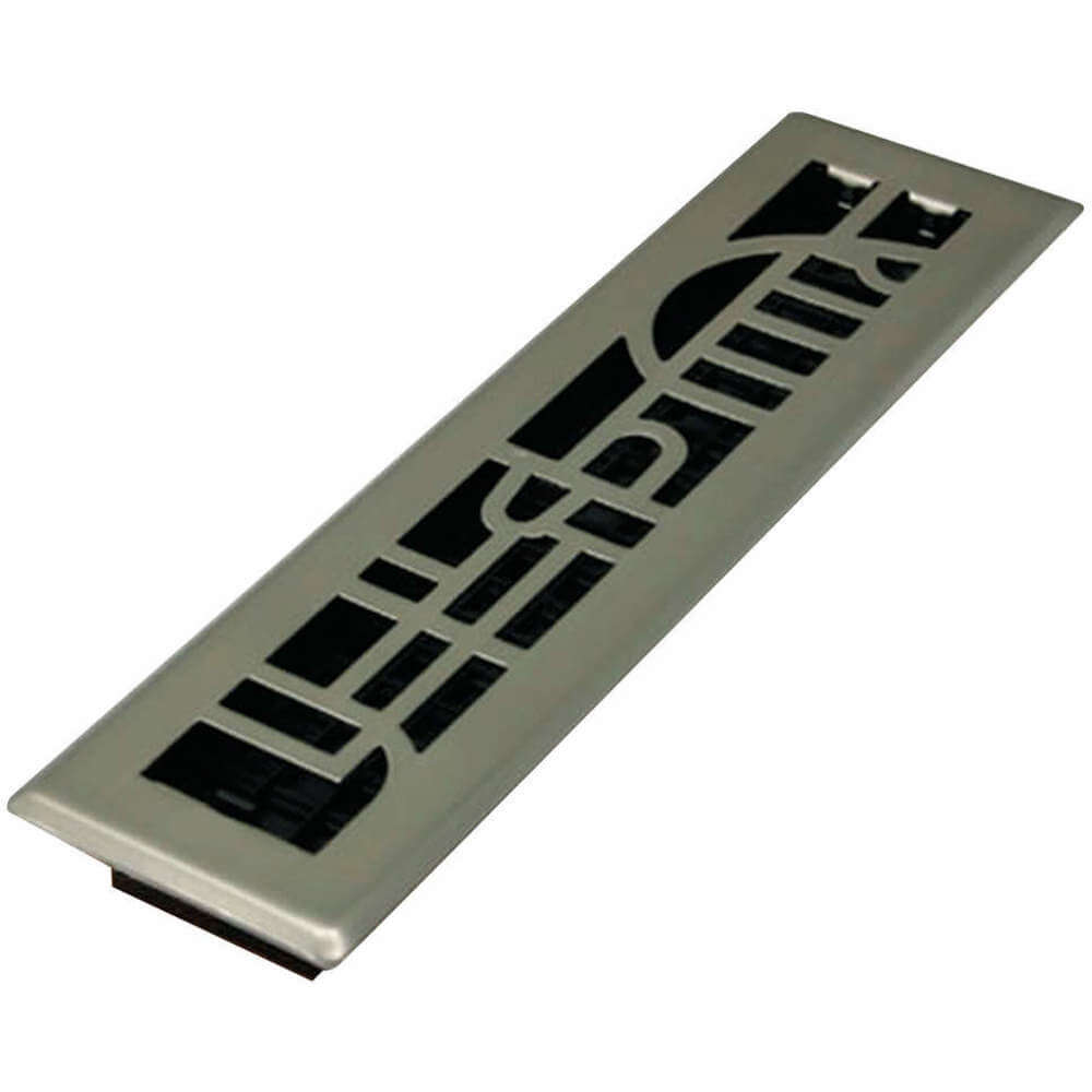 2 x 12 Art Deco Steel Plated Nickel