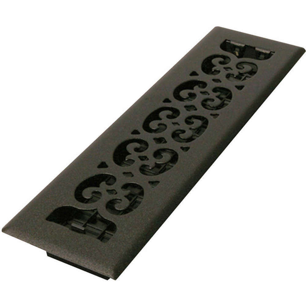 2 x 12 Scroll Steel Painted Textured Black