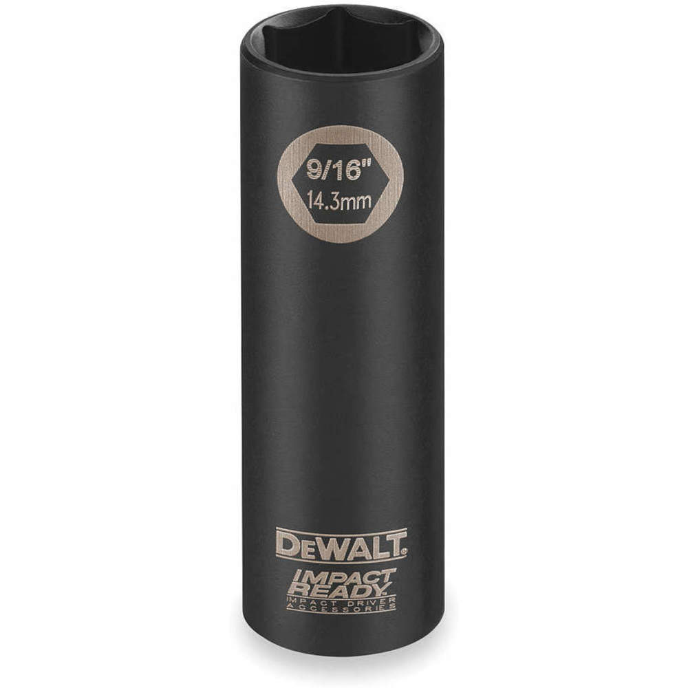 DEWALT DW22872 Impact Socket 1/2 Inch Drive 9/16 Inch 6 Pt | AC2JFB 2KLP4
