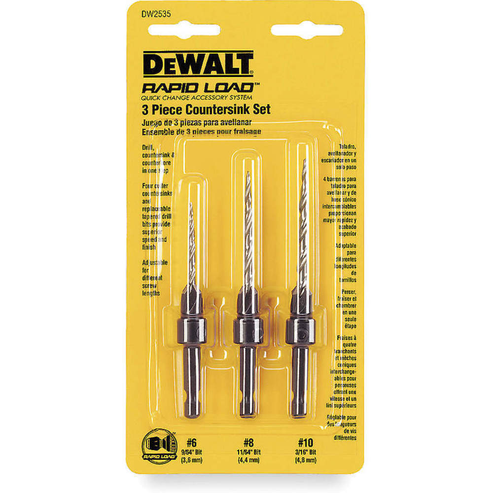 Countersink Hex Drill Bit Set 3 Piece #6-10