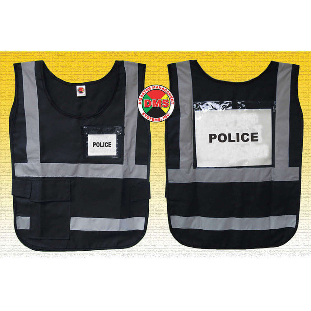 DMS DMS-05838 Safety Vest Black Nylon | AF7ETY 20XM07