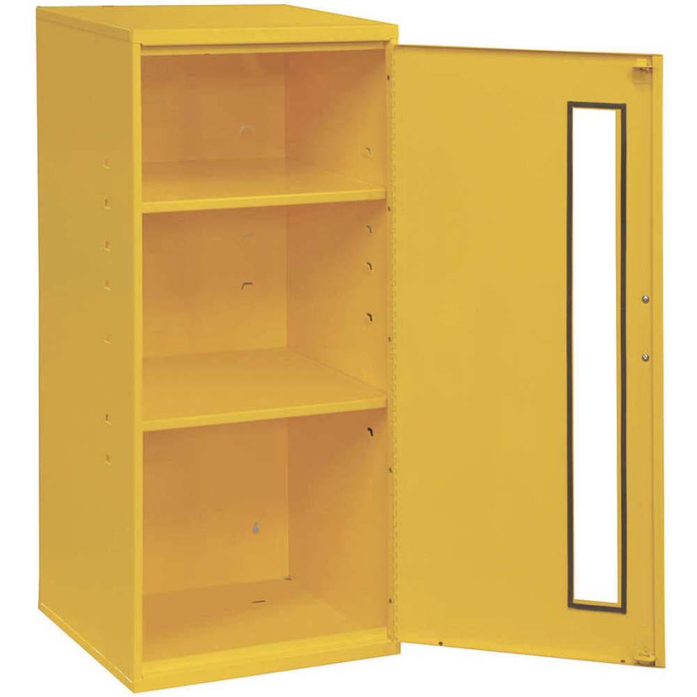 Spill Control Cabinet, Wall Mount, 3 Shelf, Capacity 30 Lbs