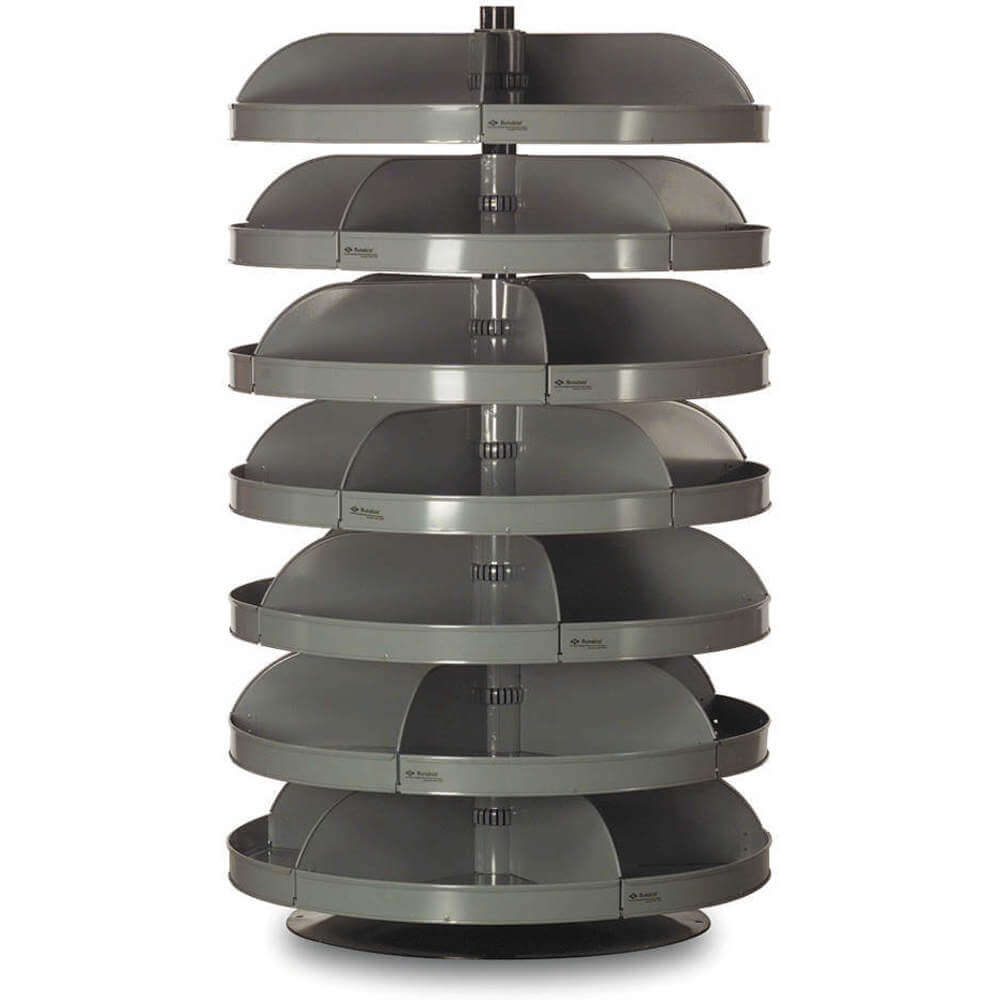 DURHAM MANUFACTURING 1307-95 Revolving Storage Bin, 7 Shelf, Capacity 500 Lbs, Size 34 Inch | AB4EQP 1XHK6