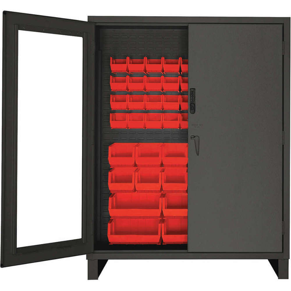 Digital Cabinet, 14 Gauge, 54 Bin, Red