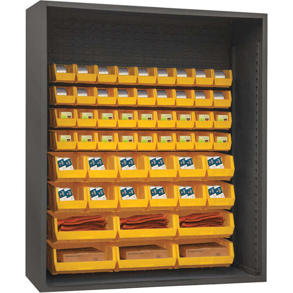 Enclosed Shelving, Size 24 x 60 x 72 Inch, Yellow