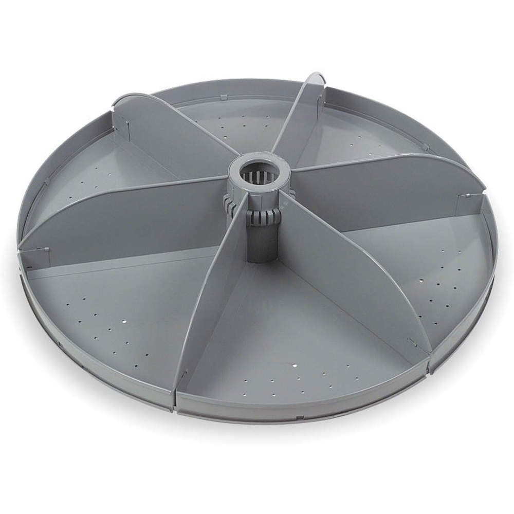 DURHAM MANUFACTURING RB28-95 Flat Bottom Shelf, With 6 Divider, Diameter 28 Inch | AD2XLD 3W242